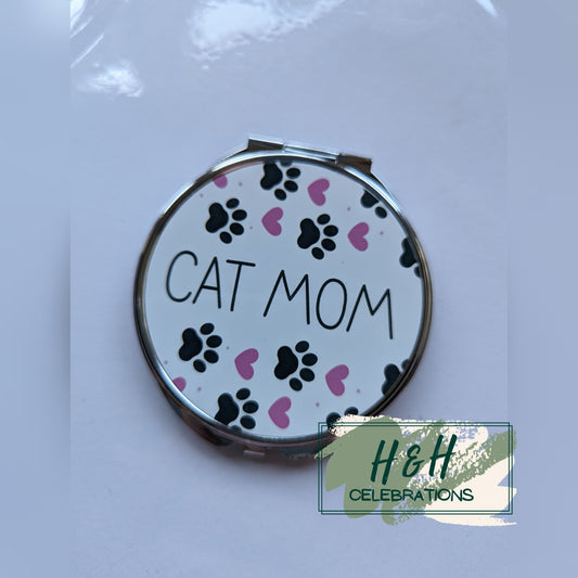Cat Mom Compact Mirror