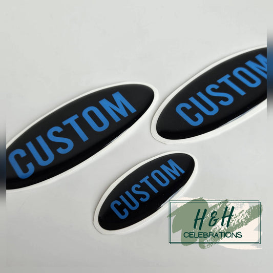 Custom Oval Gel Badge Overlays