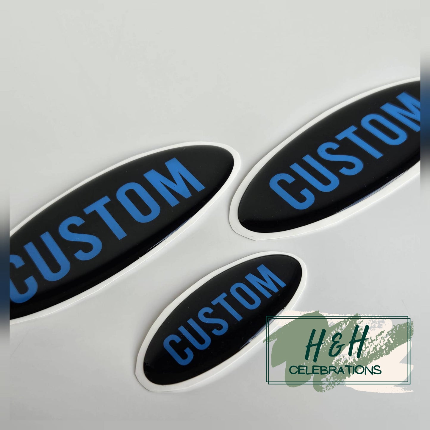 Custom Oval Gel Badge Overlays