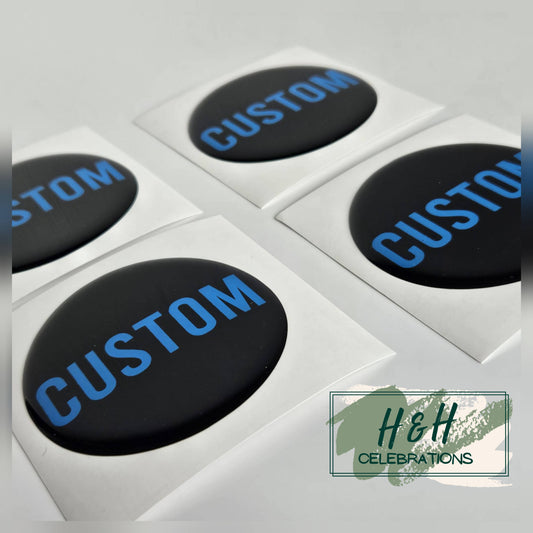 Custom Wheel Centre Gel Badge Overlays (4)