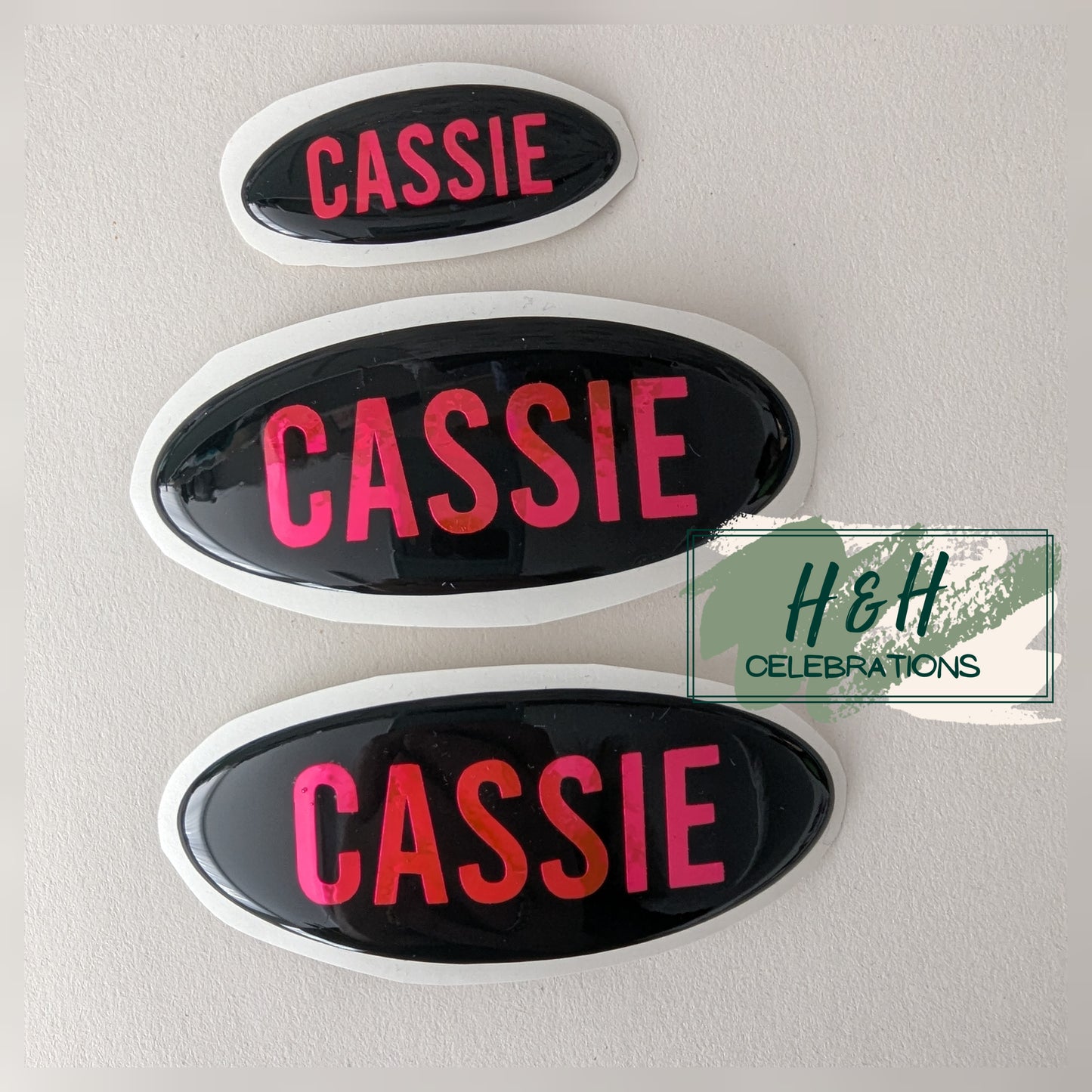 Custom Oval Gel Badge Overlays