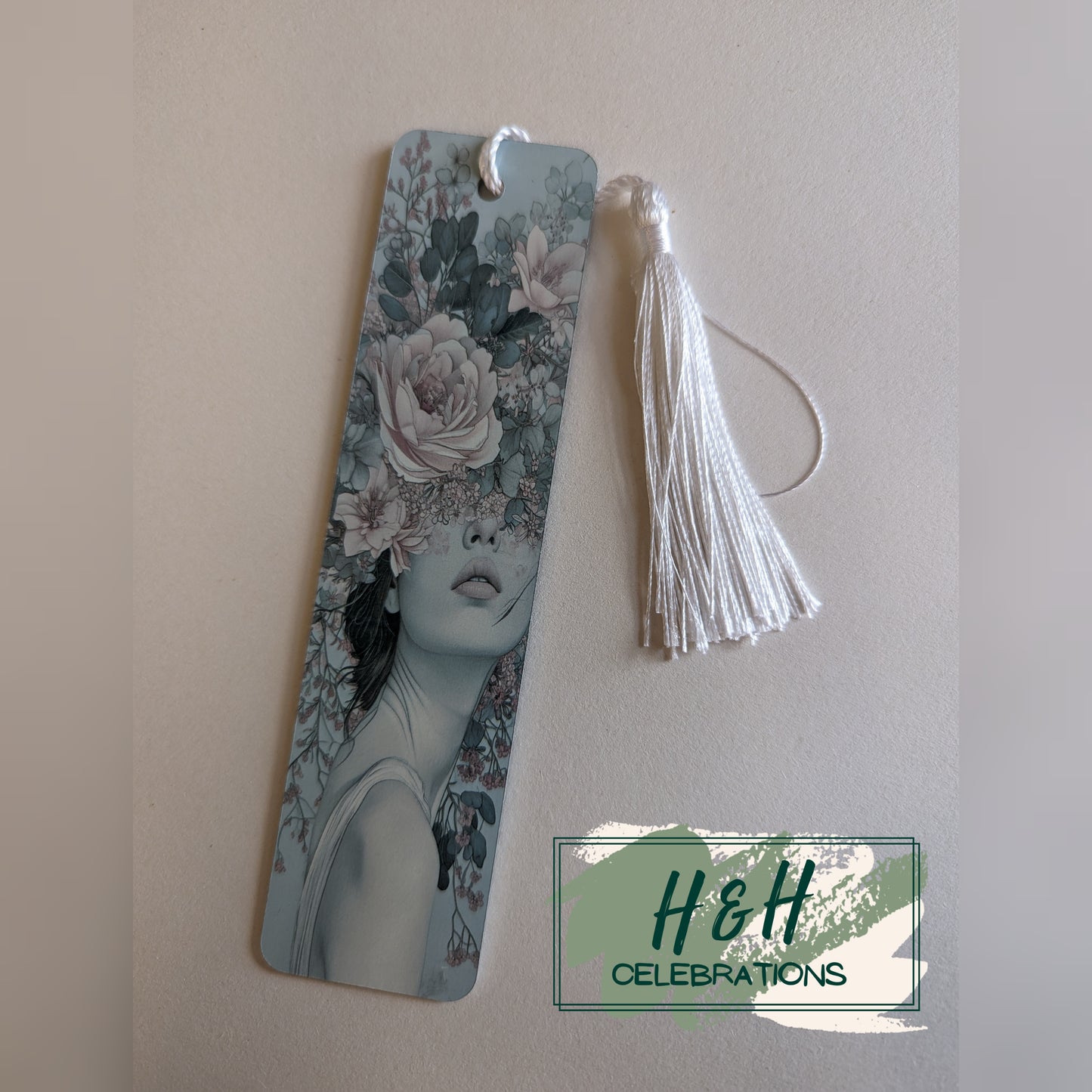 Floral Surrounding Female Bookmark