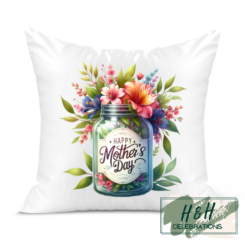 Happy Mother's Day Floral Jar Cushion