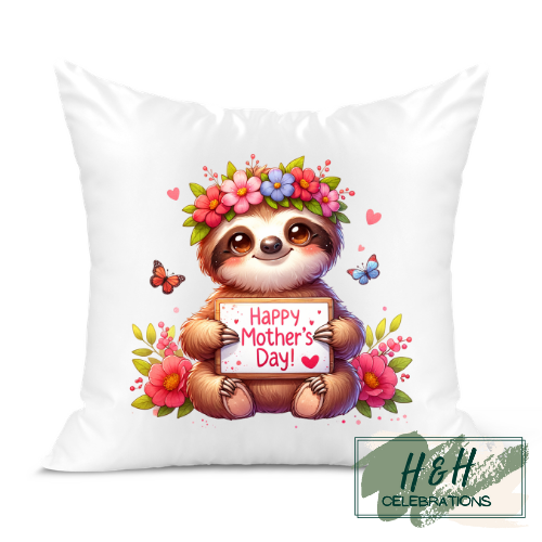 Happy Mother's Day Sloth Cushion