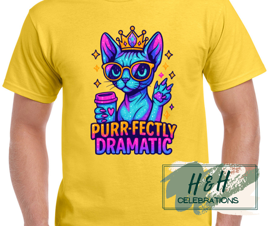 Womens Purr-fectly Dramatic T-Shirt - 13 Colours