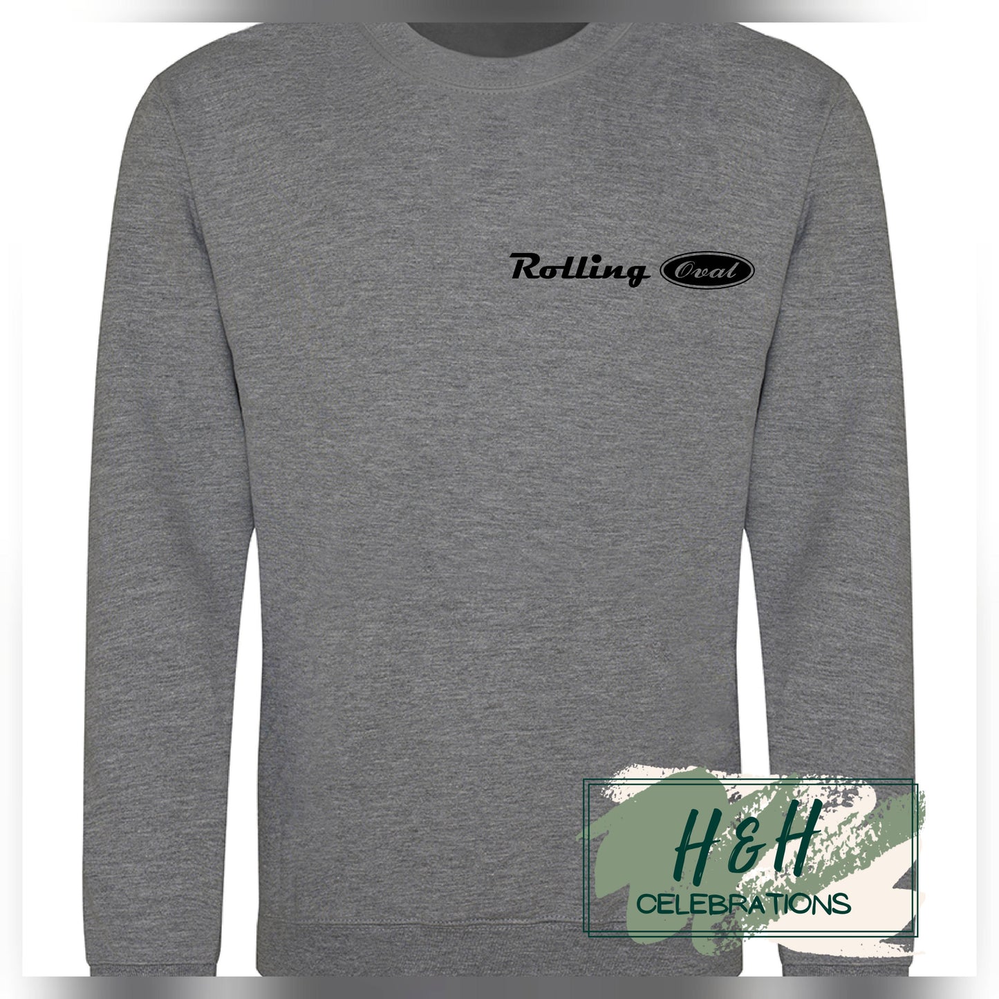 Rolling Oval Sweatshirt For Adults - Graphite Heather