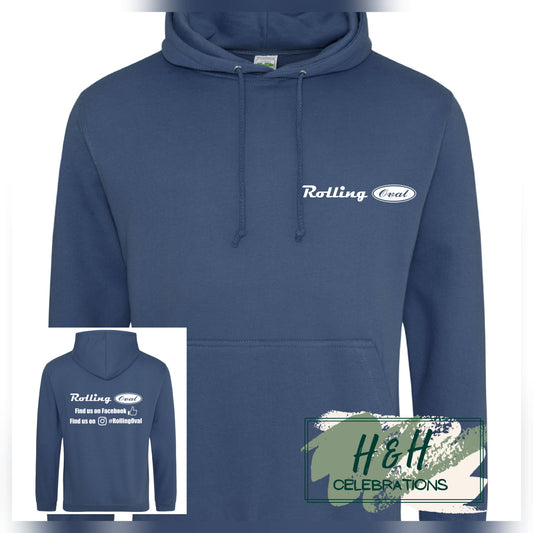 Rolling Oval Hoodie For Adults - Airforce Blue