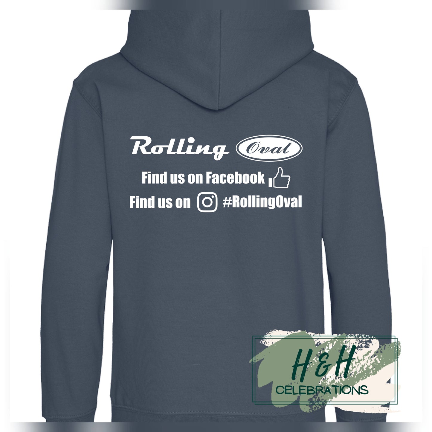 Rolling Oval Hoodie For Kids - Airforce Blue
