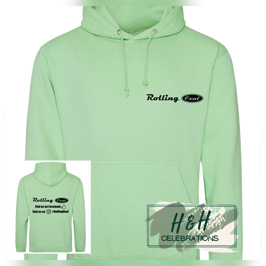 Rolling Oval Hoodie For Adults - Apple Green