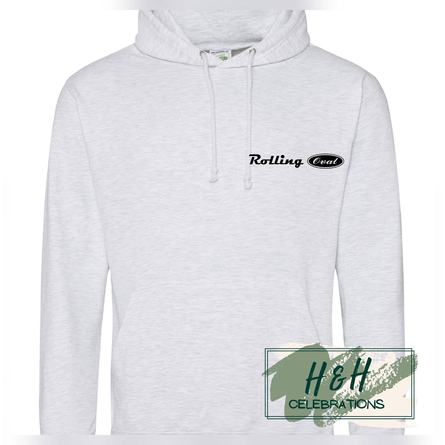 Rolling Oval Hoodie For Adults - Ash