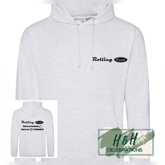 Rolling Oval Hoodie For Adults - Ash