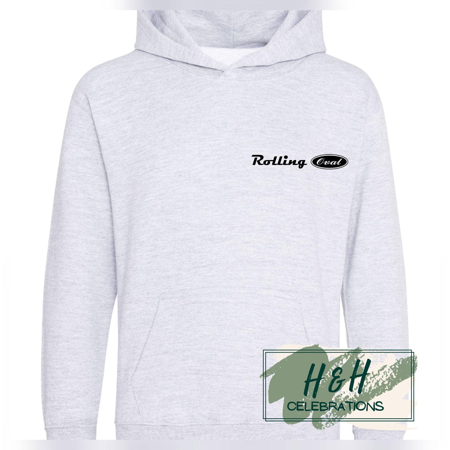Rolling Oval Hoodie For Kids - Ash