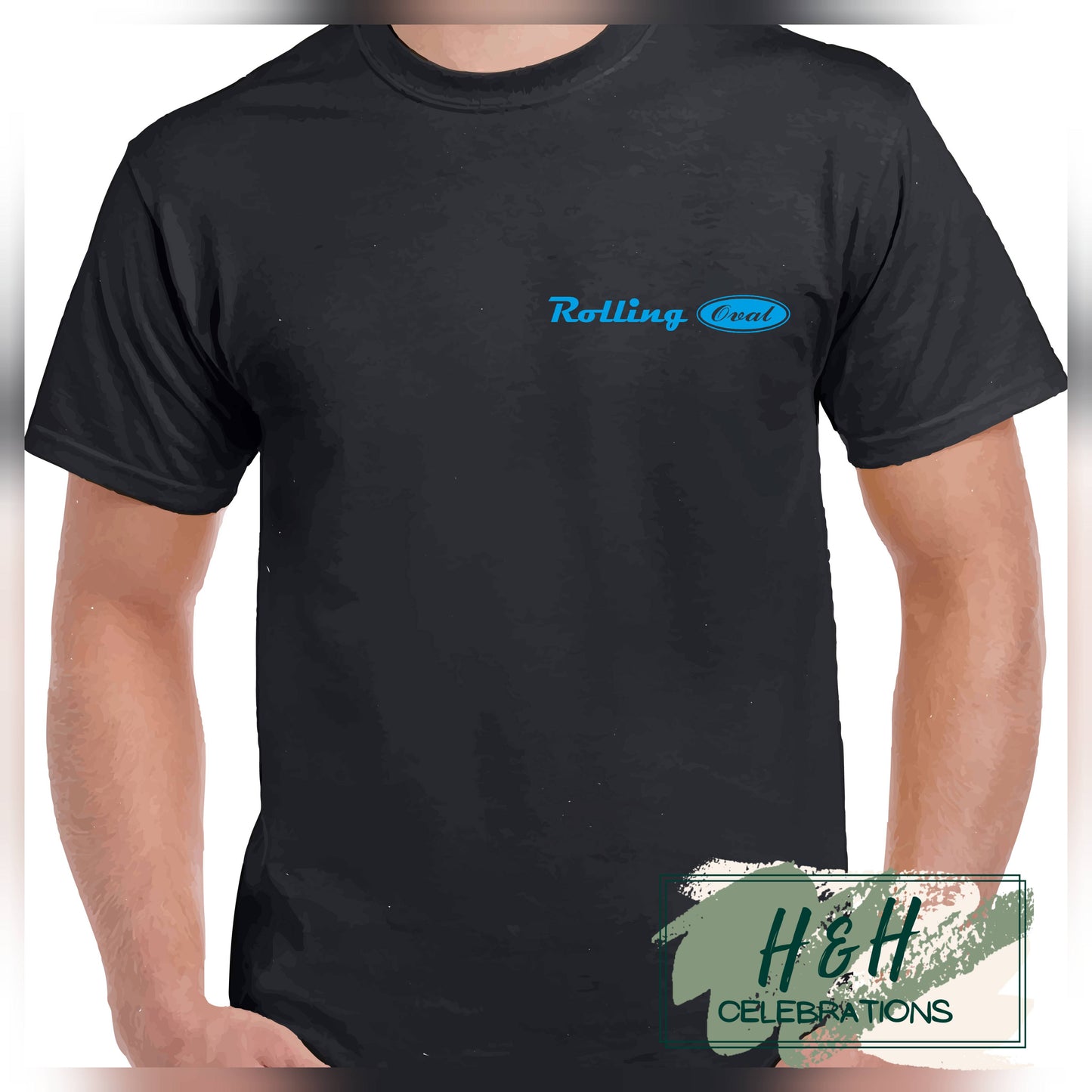 Rolling Oval T-Shirt For Kids - Black
