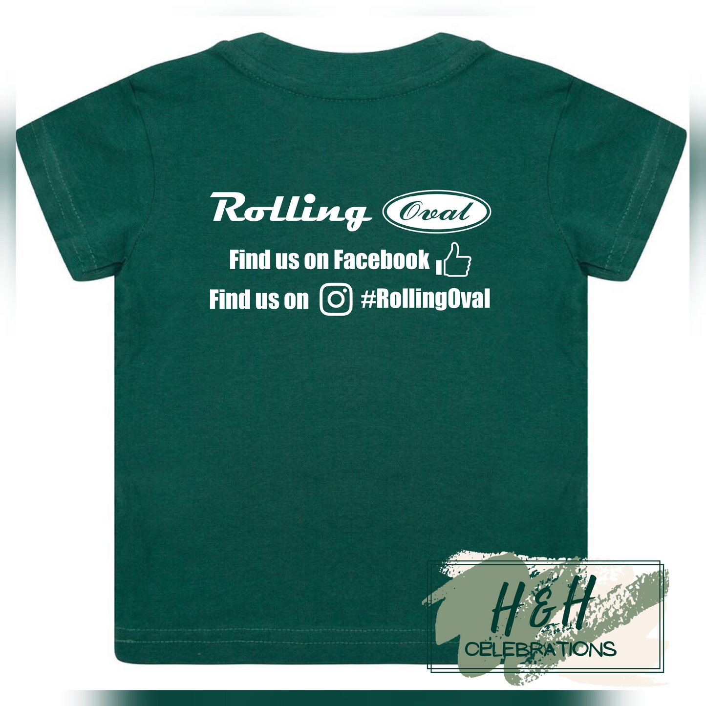 Rolling Oval T-Shirt For Babies - Bottle Green