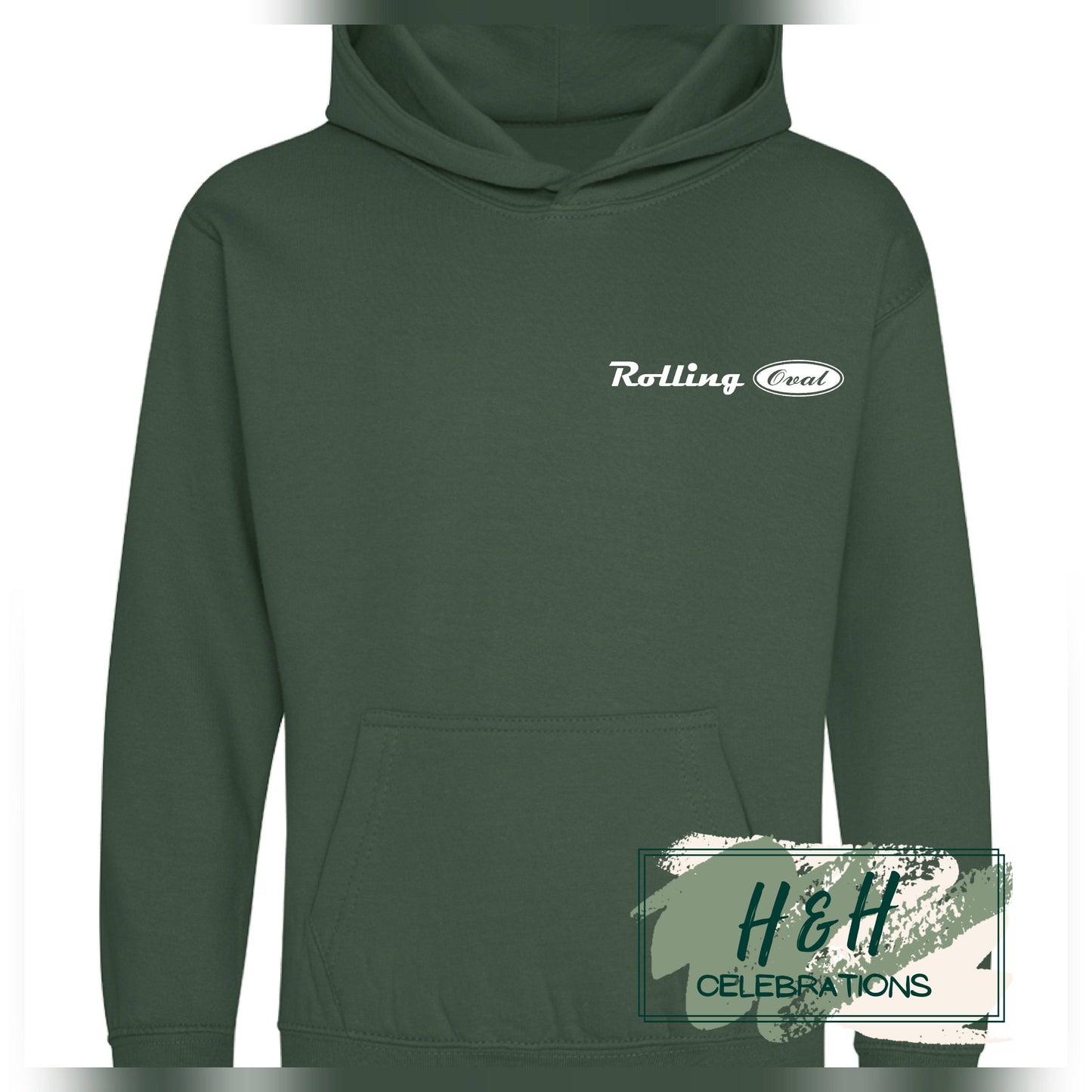 Rolling Oval Hoodie For Kids - Bottle Green
