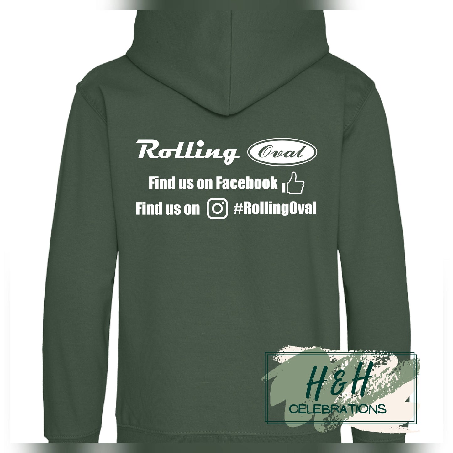 Rolling Oval Hoodie For Kids - Bottle Green