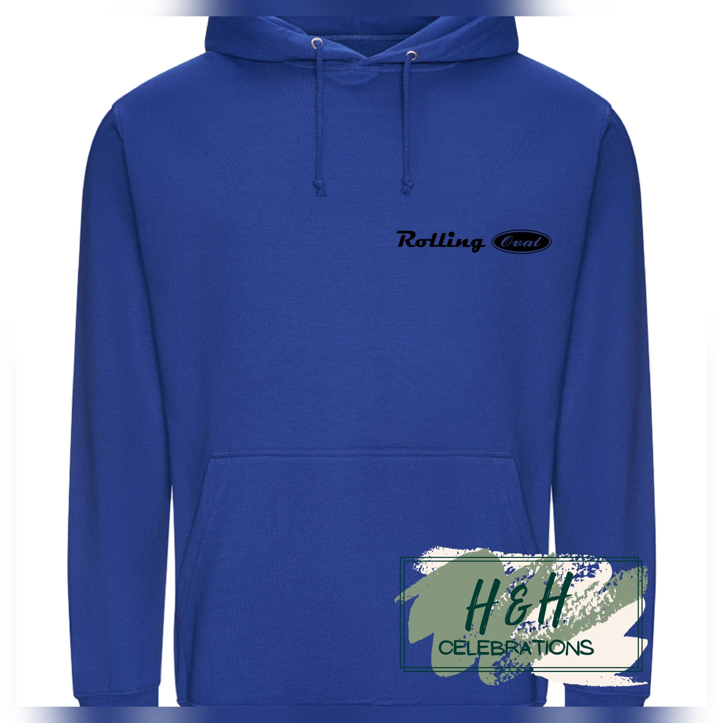 Rolling Oval Hoodie For Adults - Bright Royal