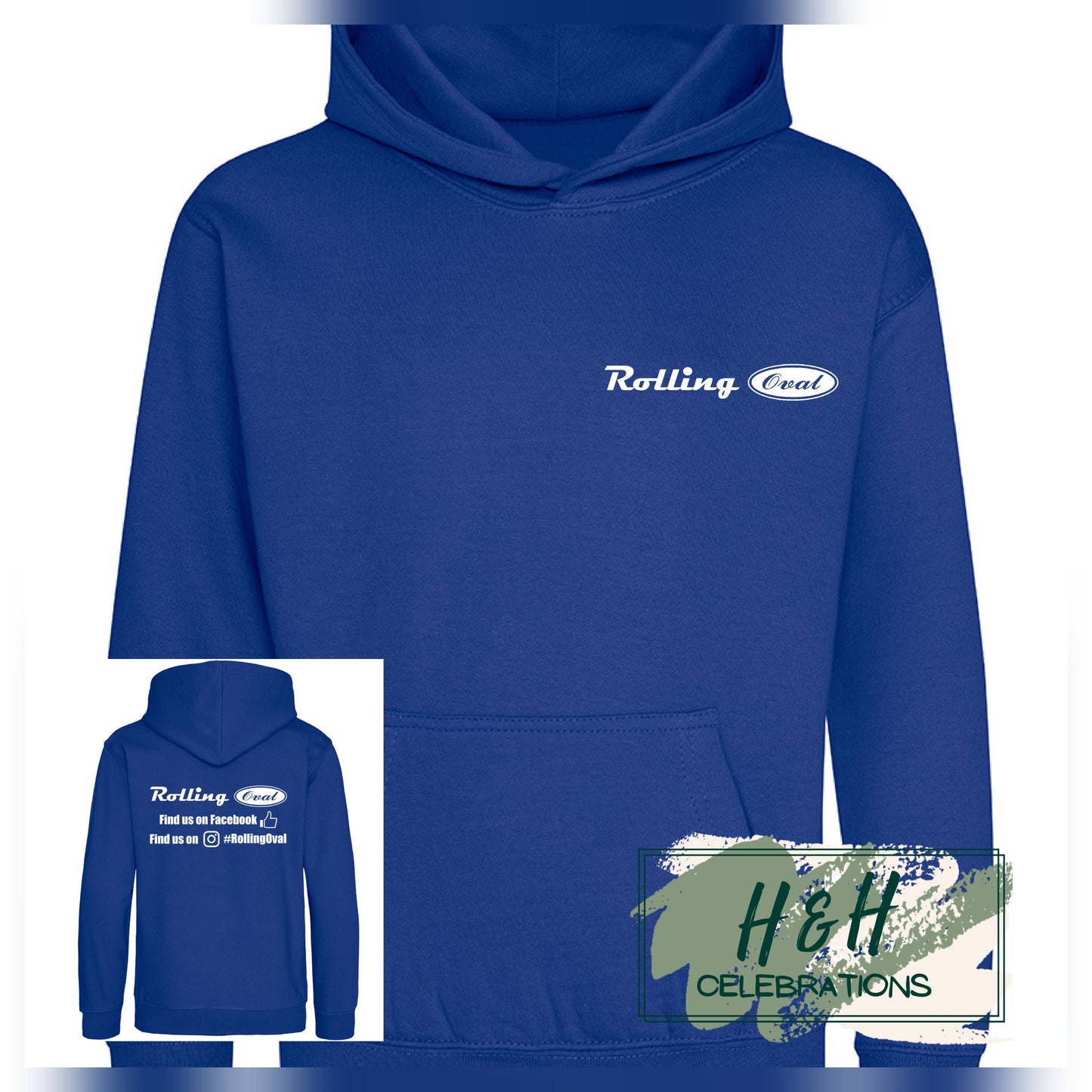 Rolling Oval Hoodie For Kids - Bright Royal