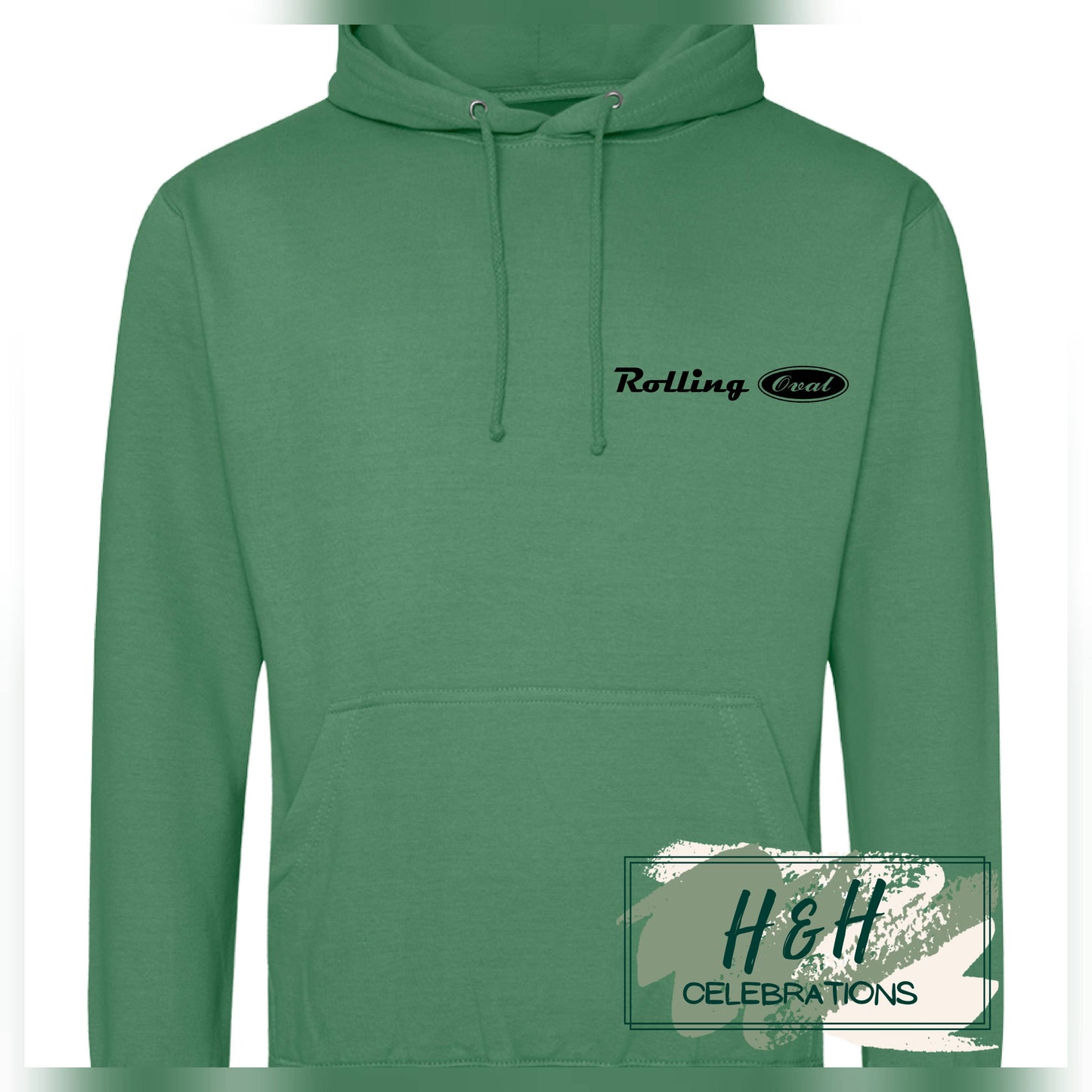 Rolling Oval Hoodie For Adults - Cactus Green