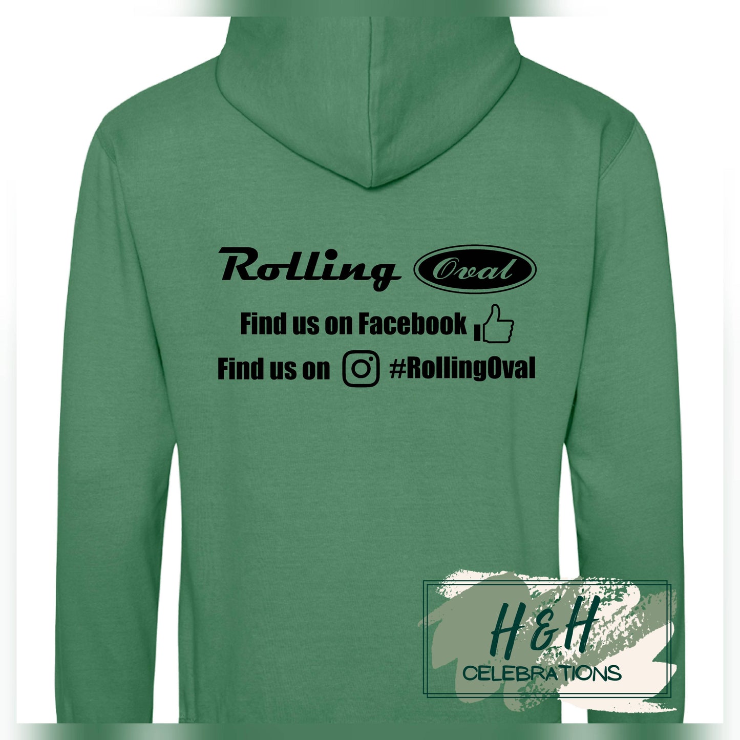 Rolling Oval Hoodie For Adults - Cactus Green