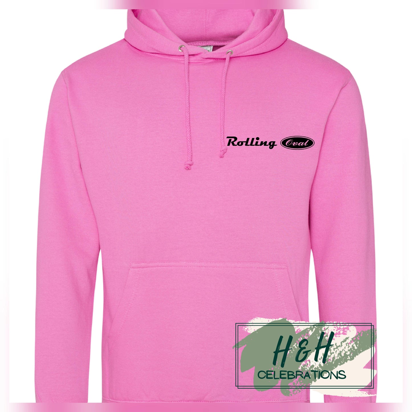 Rolling Oval Hoodie For Adults - Candyfloss Pink