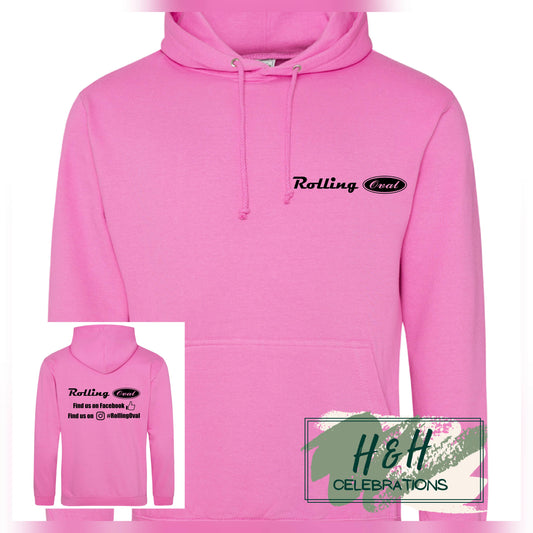 Rolling Oval Hoodie For Adults - Candyfloss Pink