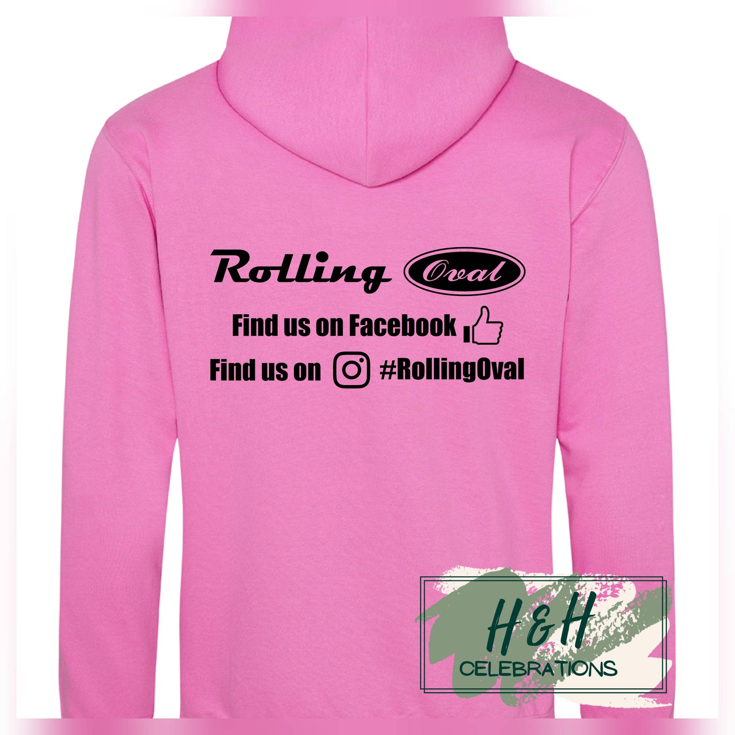 Rolling Oval Hoodie For Adults - Candyfloss Pink