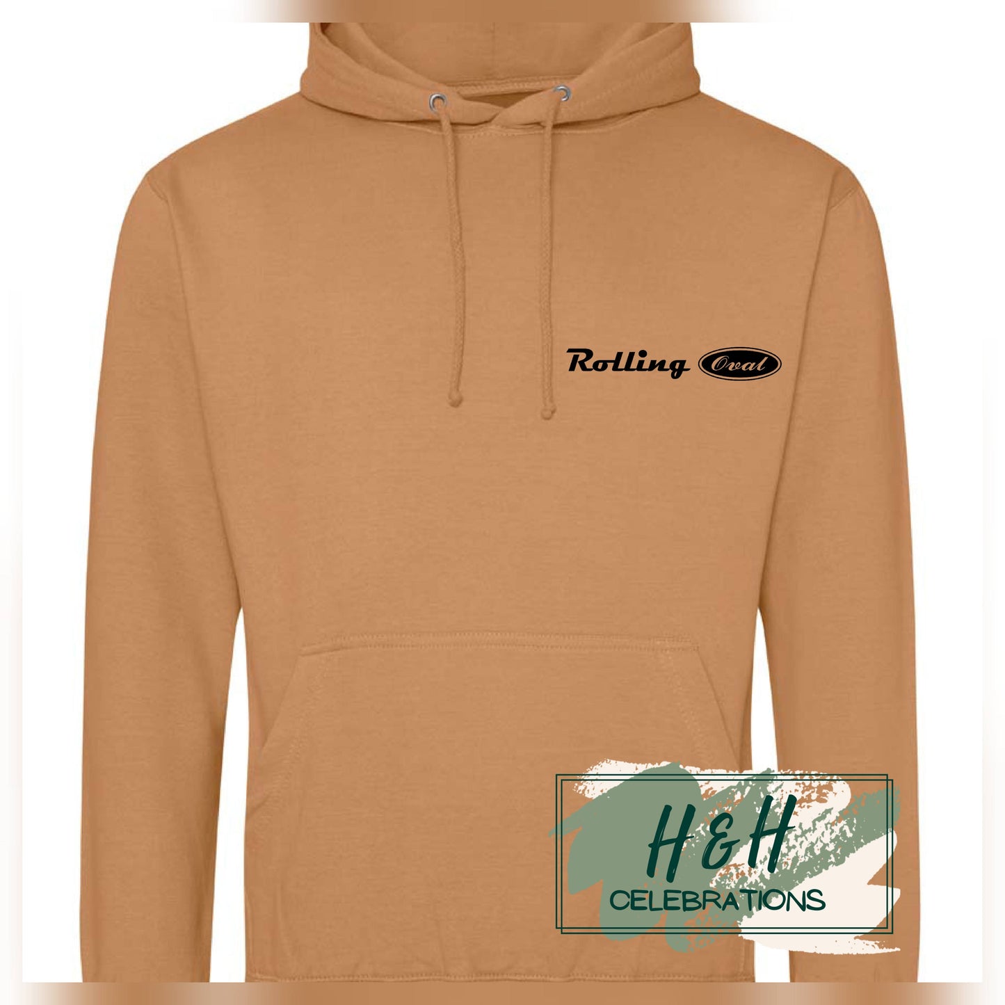 Rolling Oval Hoodie For Adults - Caramel Latte