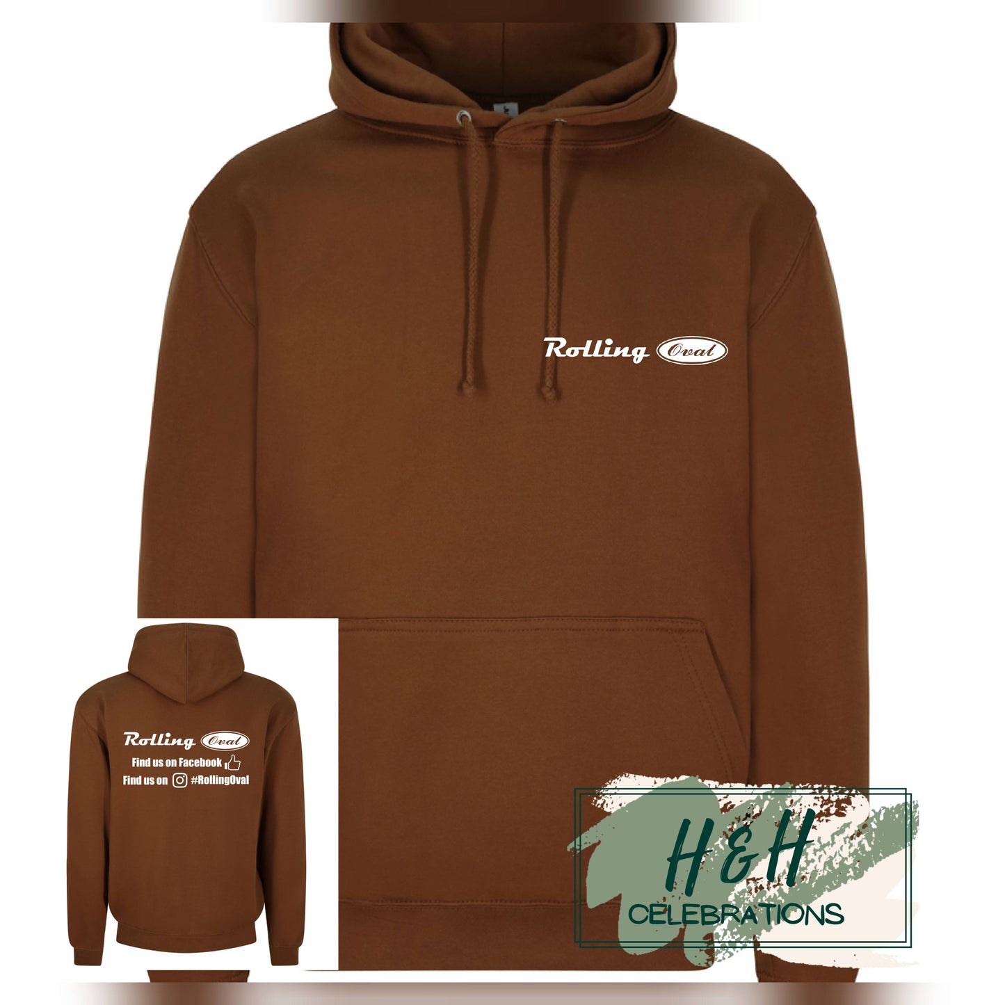Rolling Oval Hoodie For Adults - Caramel Toffee
