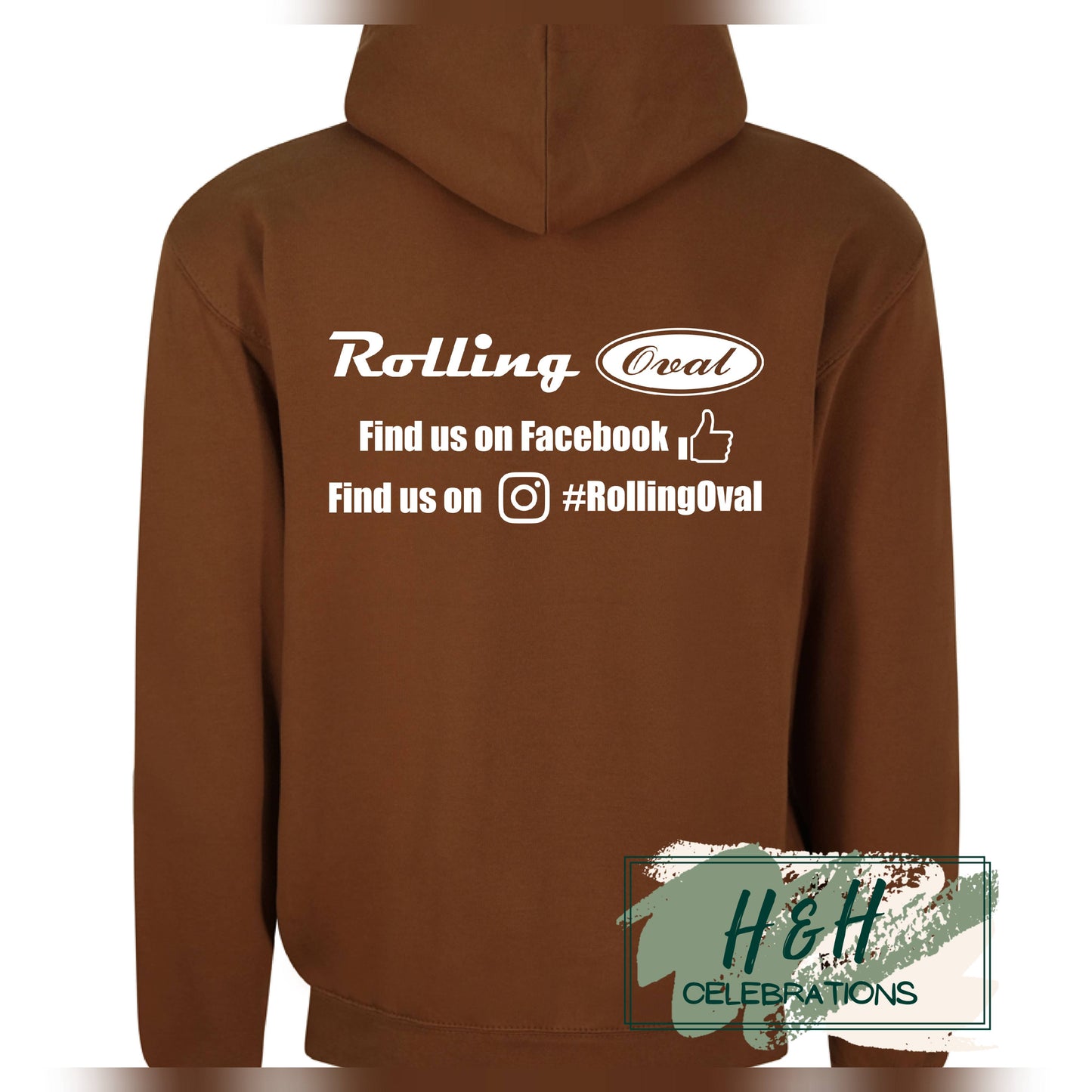 Rolling Oval Hoodie For Adults - Caramel Toffee