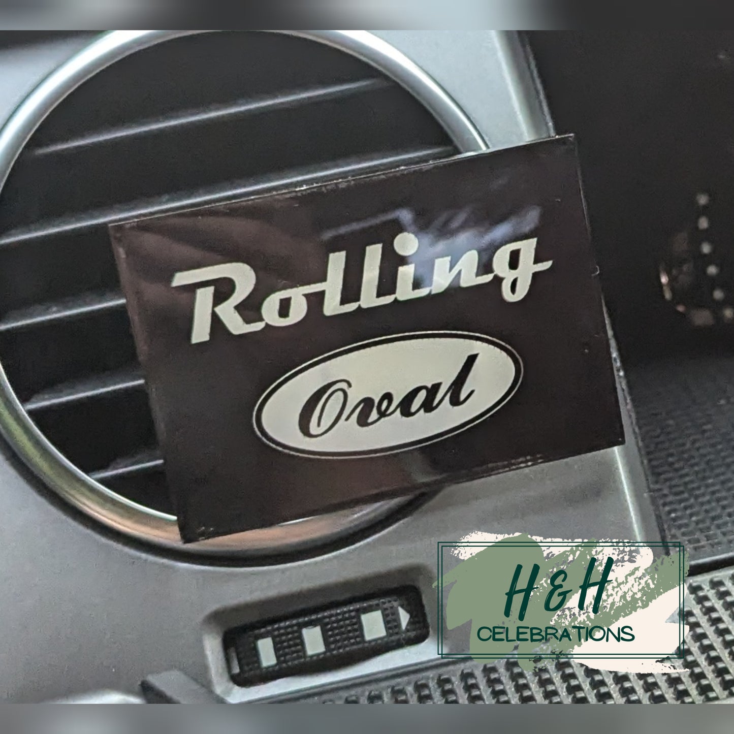 Arcylic Car Vent Air Freshener - Rolling Oval