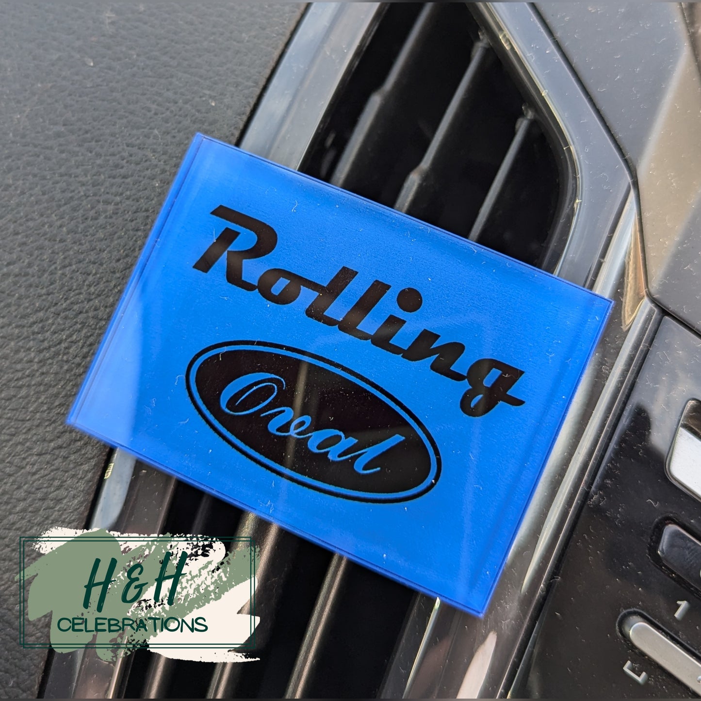 Arcylic Car Vent Air Freshener - Rolling Oval
