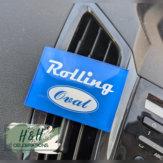 Arcylic Car Vent Air Freshener - Rolling Oval
