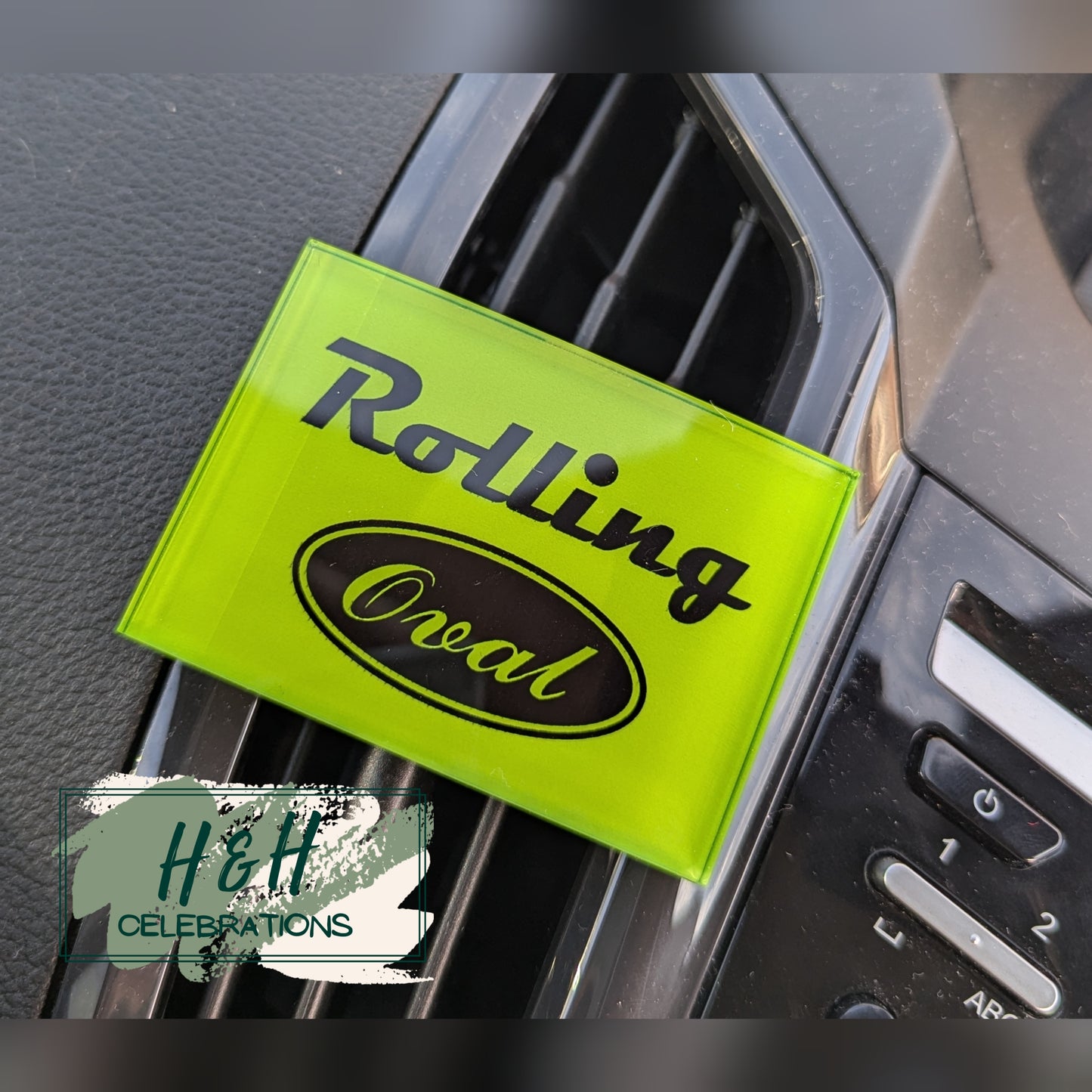 Arcylic Car Vent Air Freshener - Rolling Oval