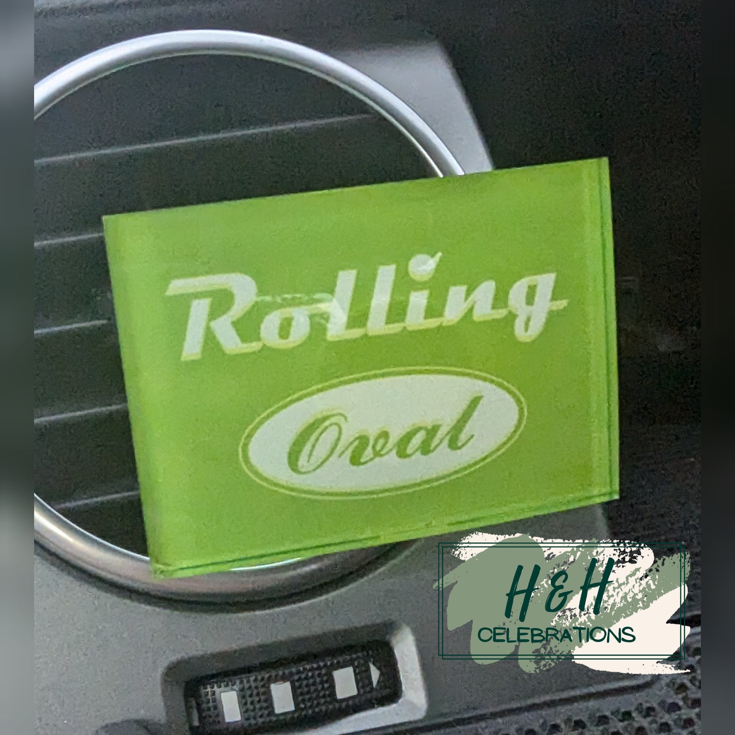 Arcylic Car Vent Air Freshener - Rolling Oval