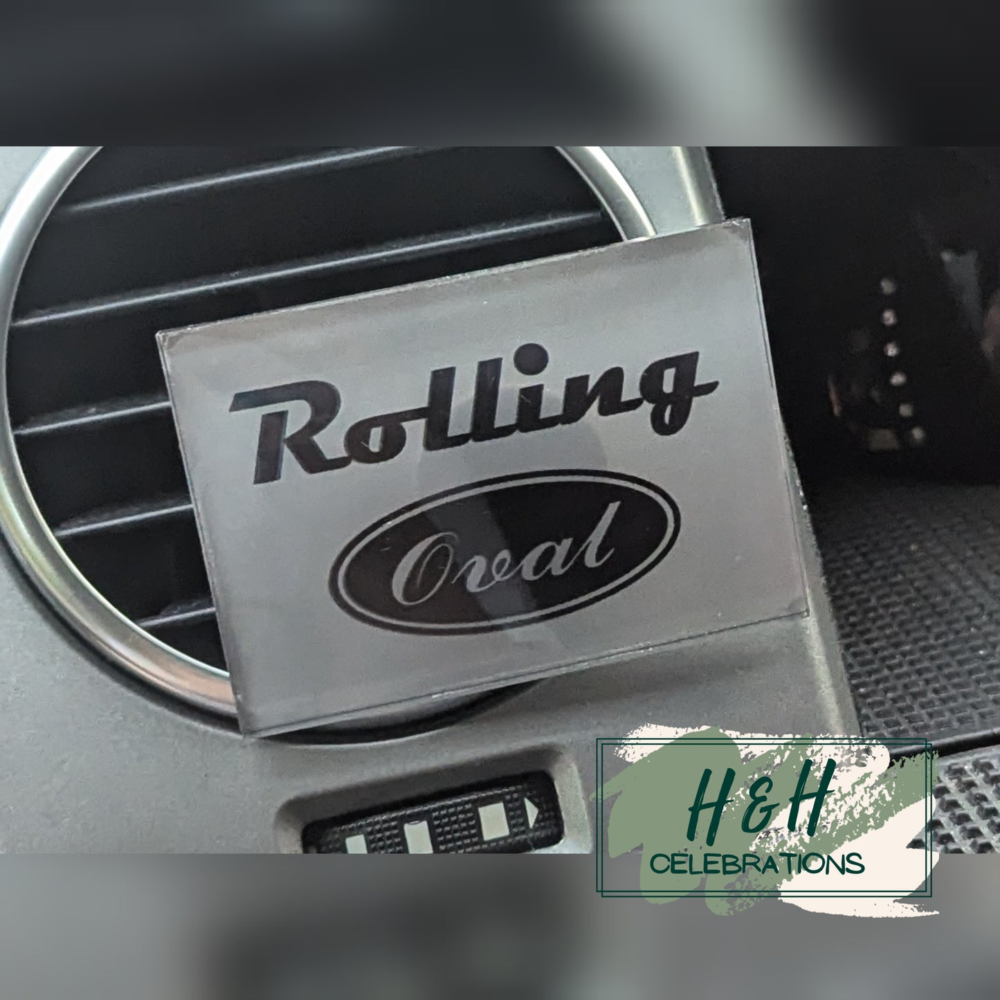Arcylic Car Vent Air Freshener - Rolling Oval