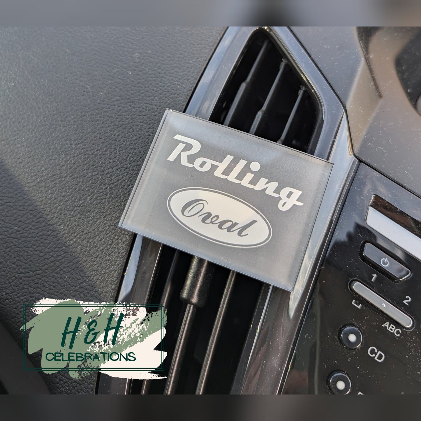 Arcylic Car Vent Air Freshener - Rolling Oval
