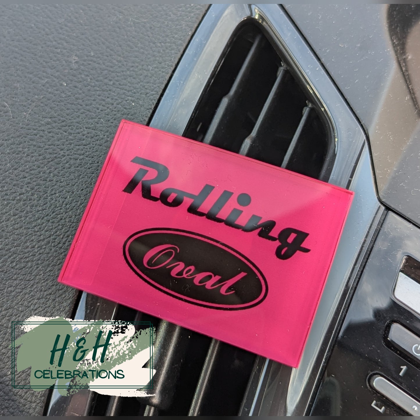 Arcylic Car Vent Air Freshener - Rolling Oval