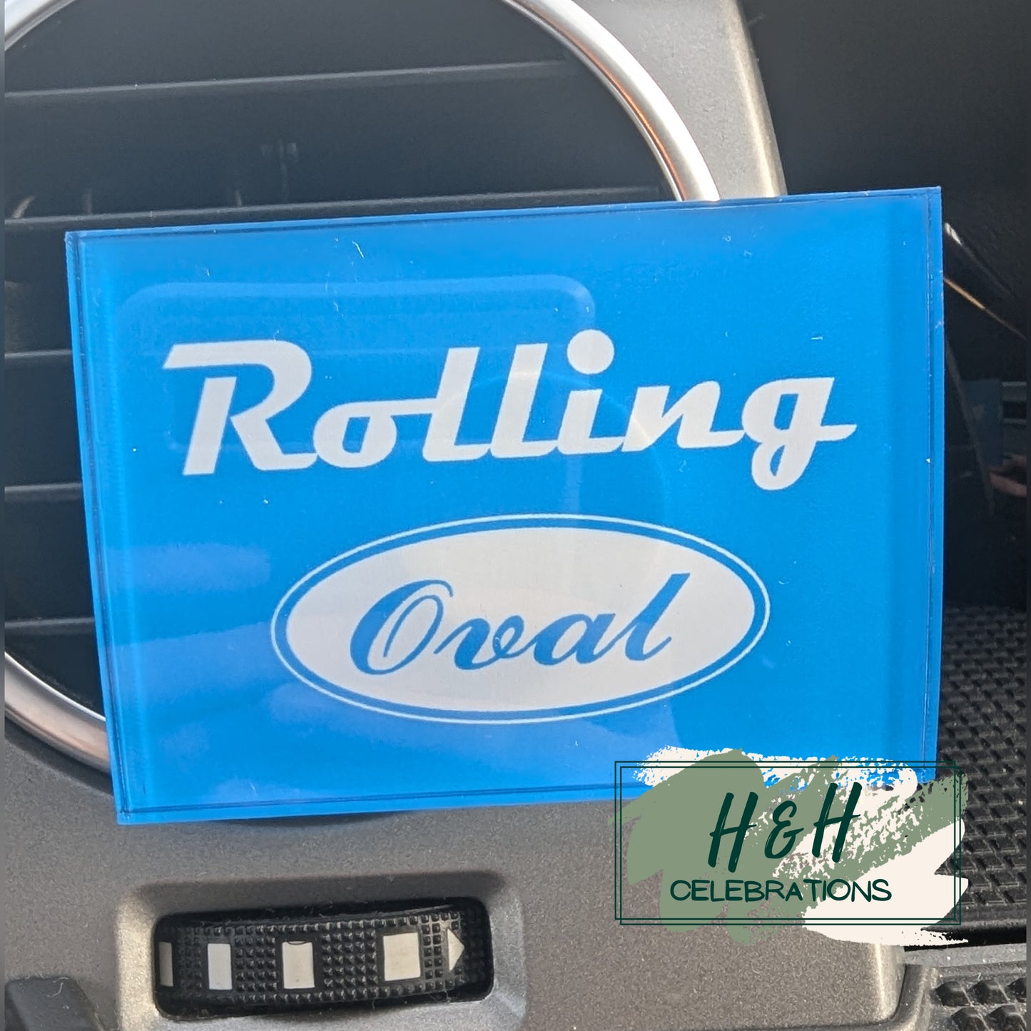 Arcylic Car Vent Air Freshener - Rolling Oval