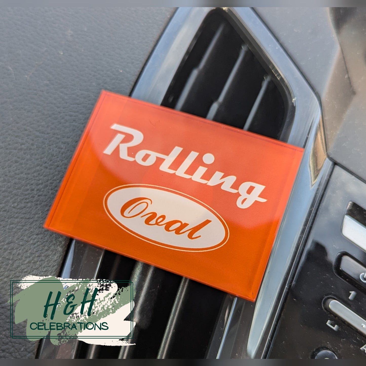 Arcylic Car Vent Air Freshener - Rolling Oval