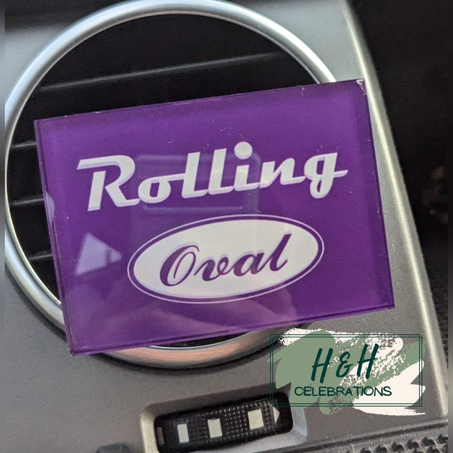 Arcylic Car Vent Air Freshener - Rolling Oval