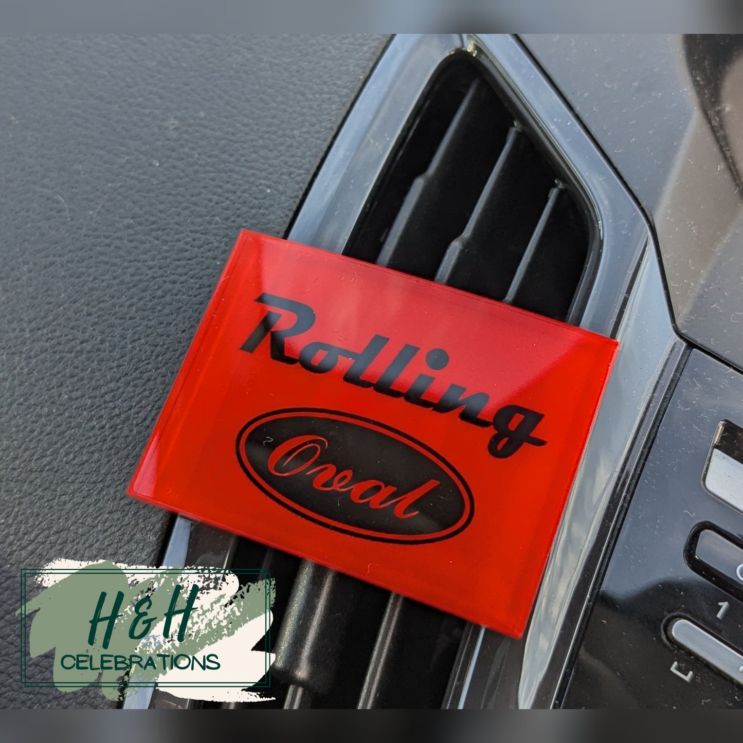 Arcylic Car Vent Air Freshener - Rolling Oval