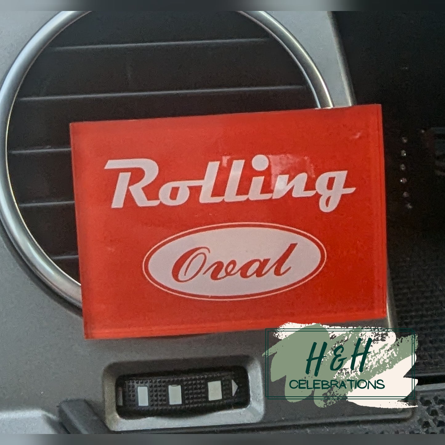 Arcylic Car Vent Air Freshener - Rolling Oval