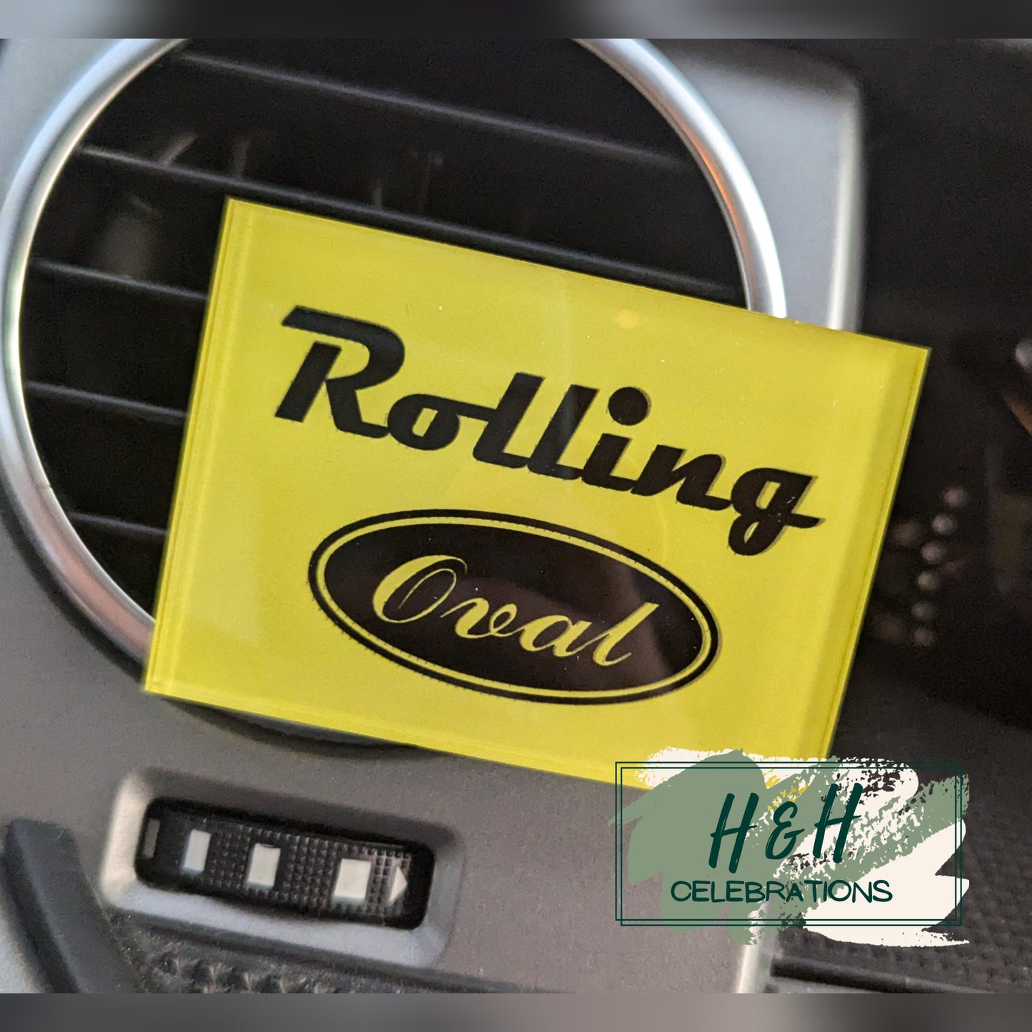 Arcylic Car Vent Air Freshener - Rolling Oval