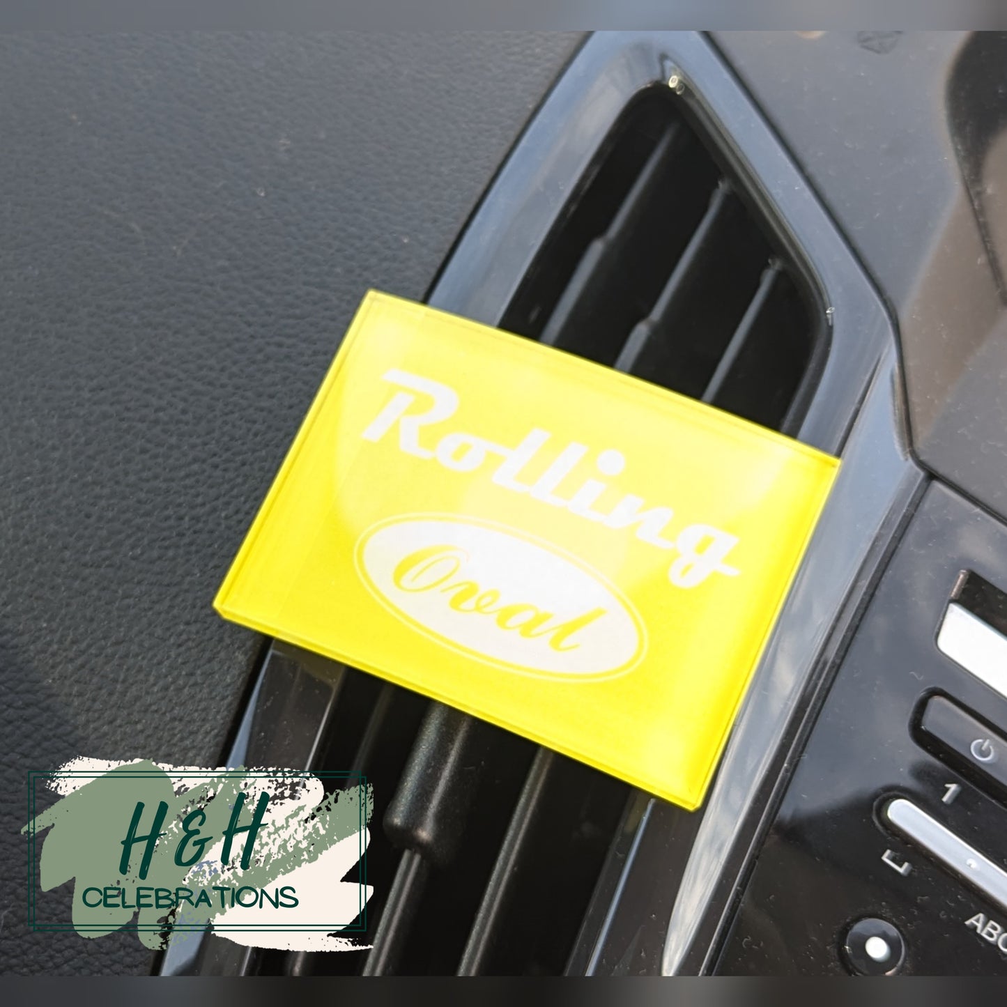 Arcylic Car Vent Air Freshener - Rolling Oval