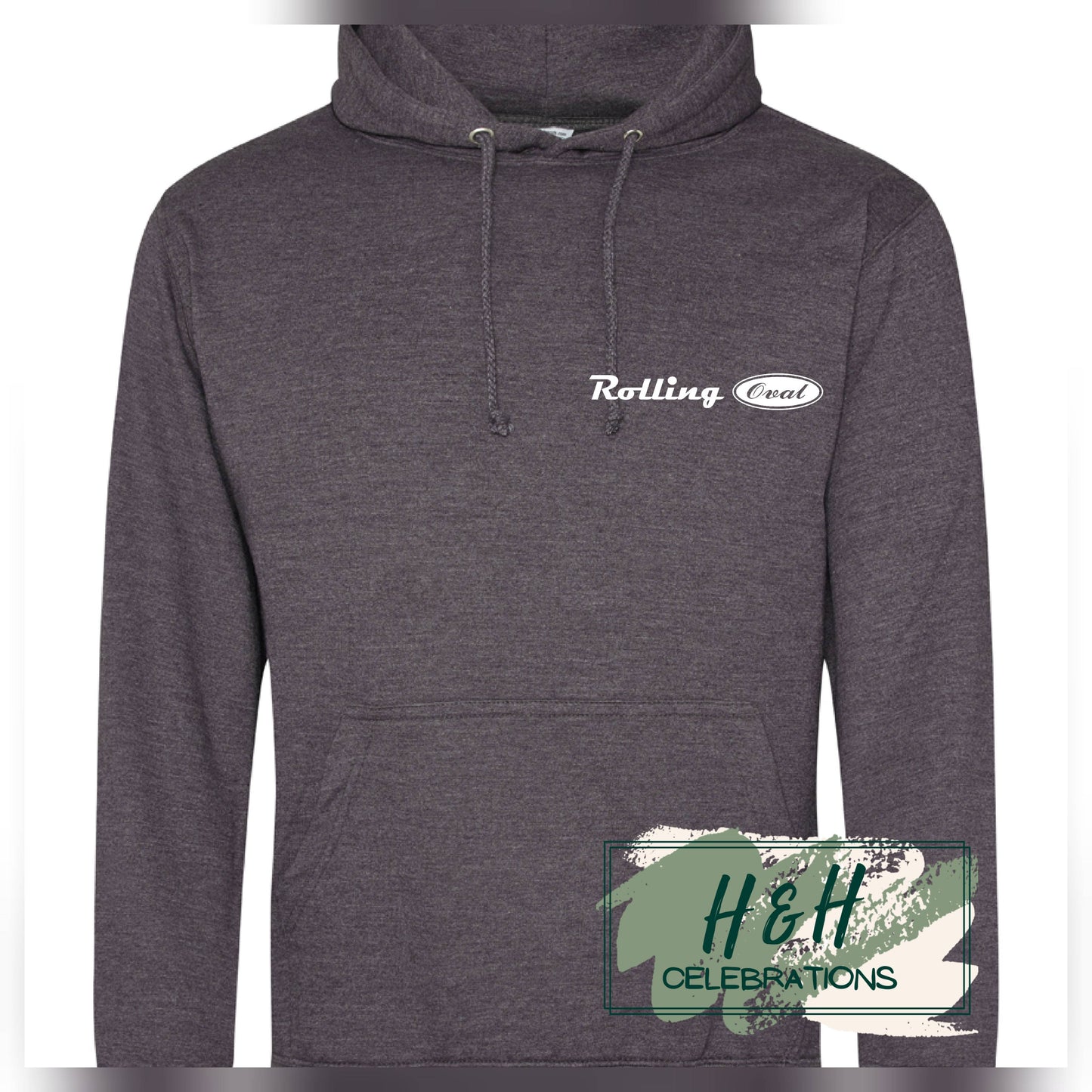 Rolling Oval Hoodie For Adults - Charcoal