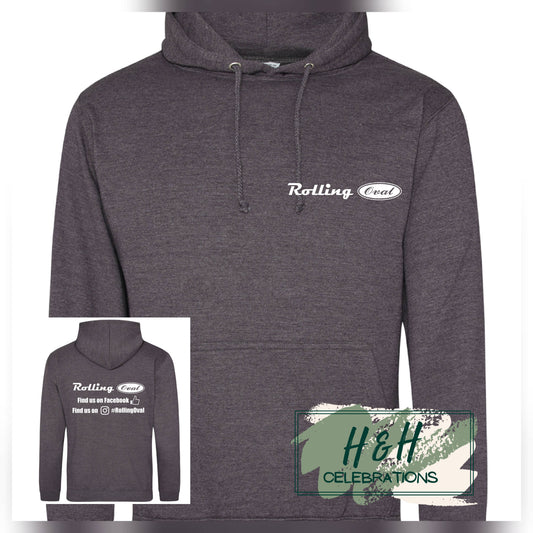 Rolling Oval Hoodie For Adults - Charcoal