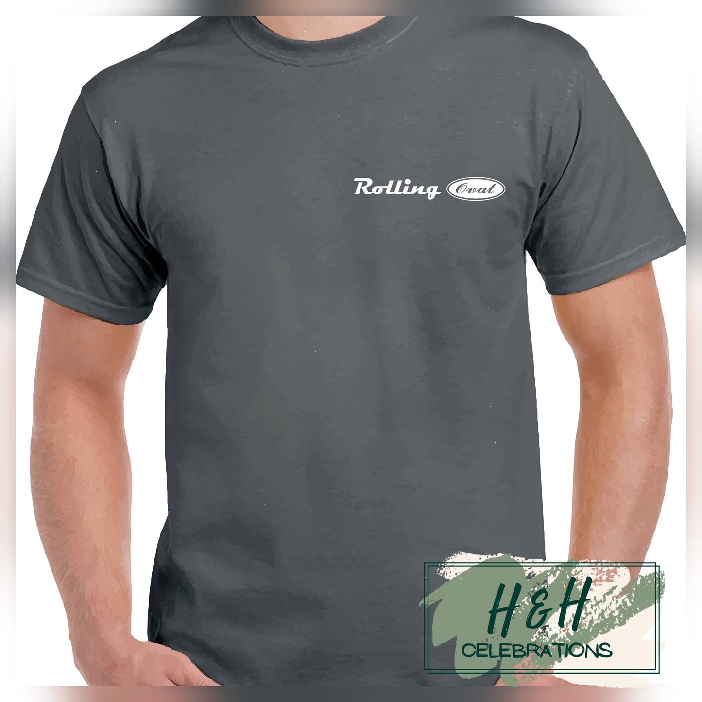Rolling Oval T-Shirt For Kids - Charcoal