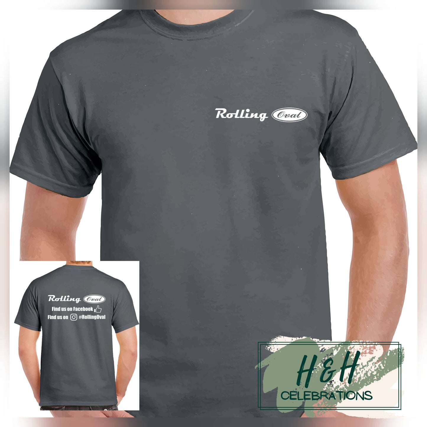 Rolling Oval T-Shirt For Kids - Charcoal