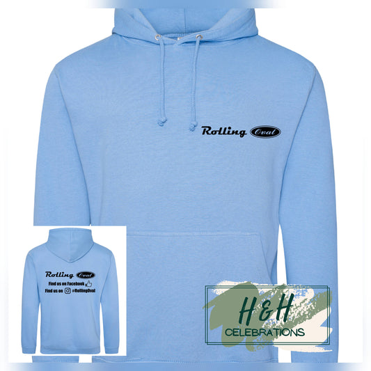Rolling Oval Hoodie For Adults - Cornflower Blue